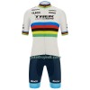 Cykeltøj + Cykelshorts 2022 Trek Factory Racing XC Verdens Mesterskab Flerfarvet Hvid